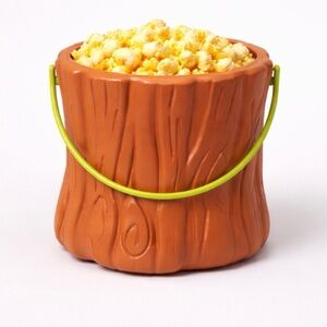 Tree Stump Popcorn Bucket Camping Birthday Party Favor Rustic Camp Theme NWT